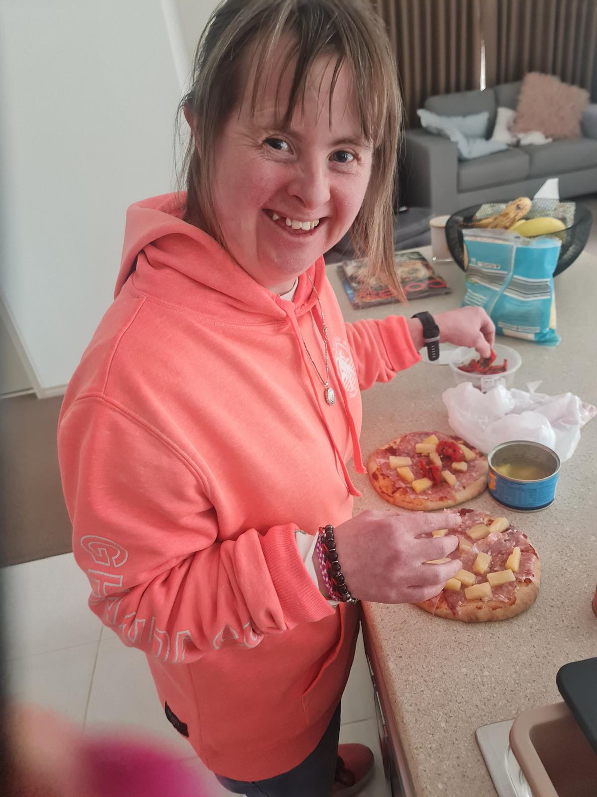 MindOn Care participant preparing food at home