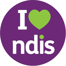 I heart ndis badge